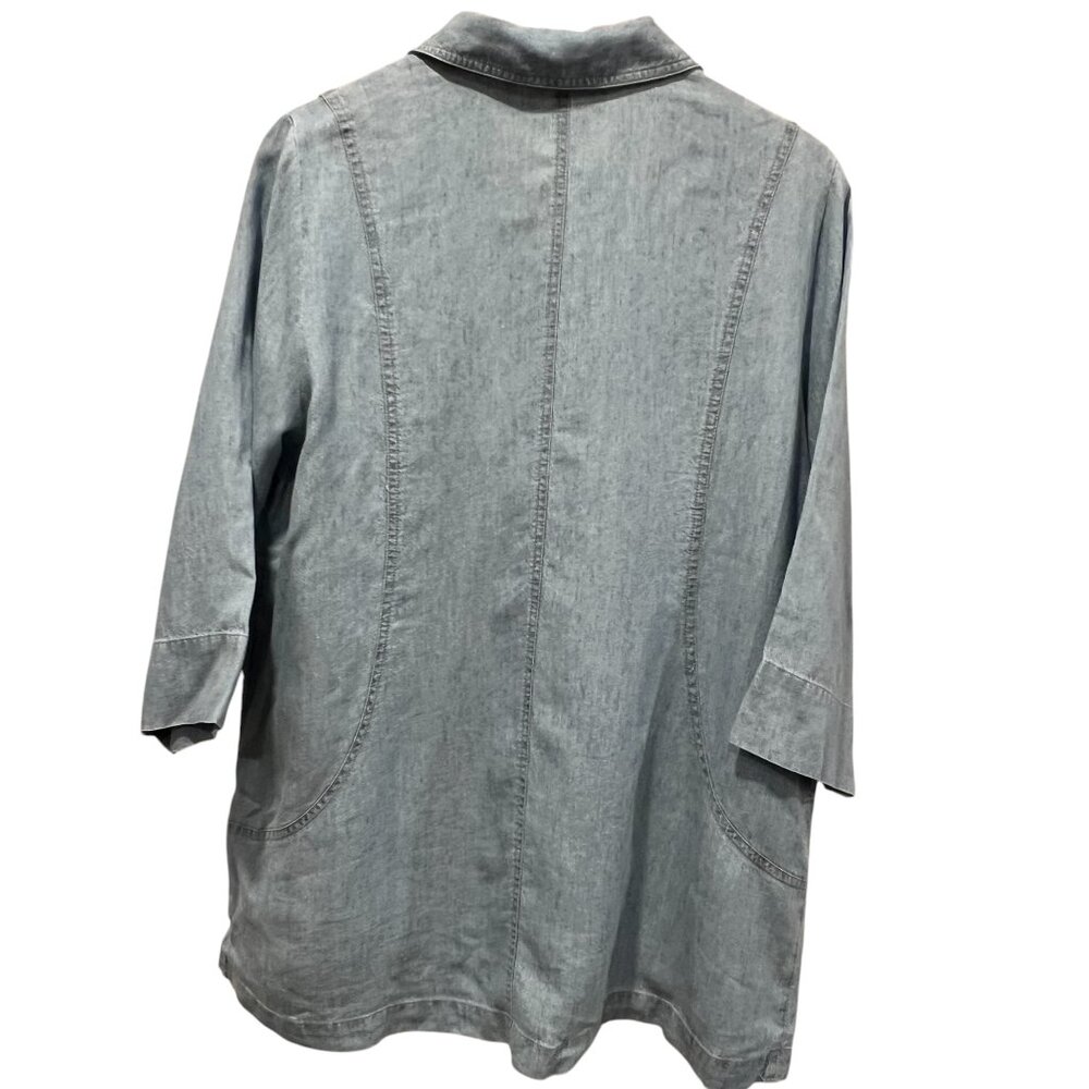 Soft Surrounding Denim Button Down Top, Pockets, … - image 4